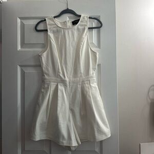 Elegant White Sleeveless romper